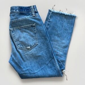 AMO Jeans‎ Women's 27 x 26 Loverboy Warmth Denim Relaxed High Rise Straight Crop